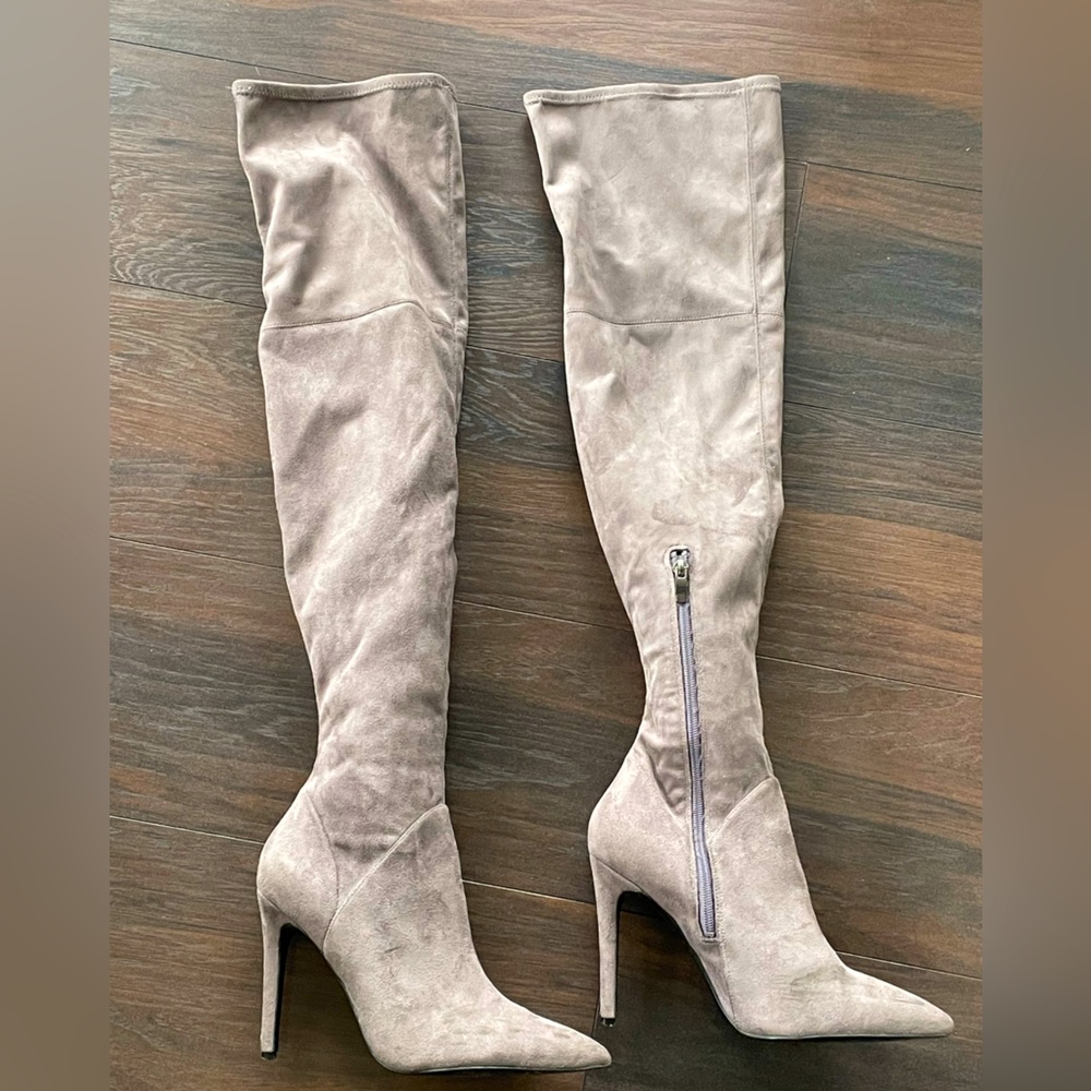 Kendall & Kylie Thigh High Boots - Grey